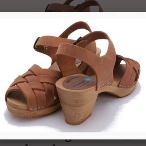Moheda Swedish Wood Betty Clogs Sandals 38
